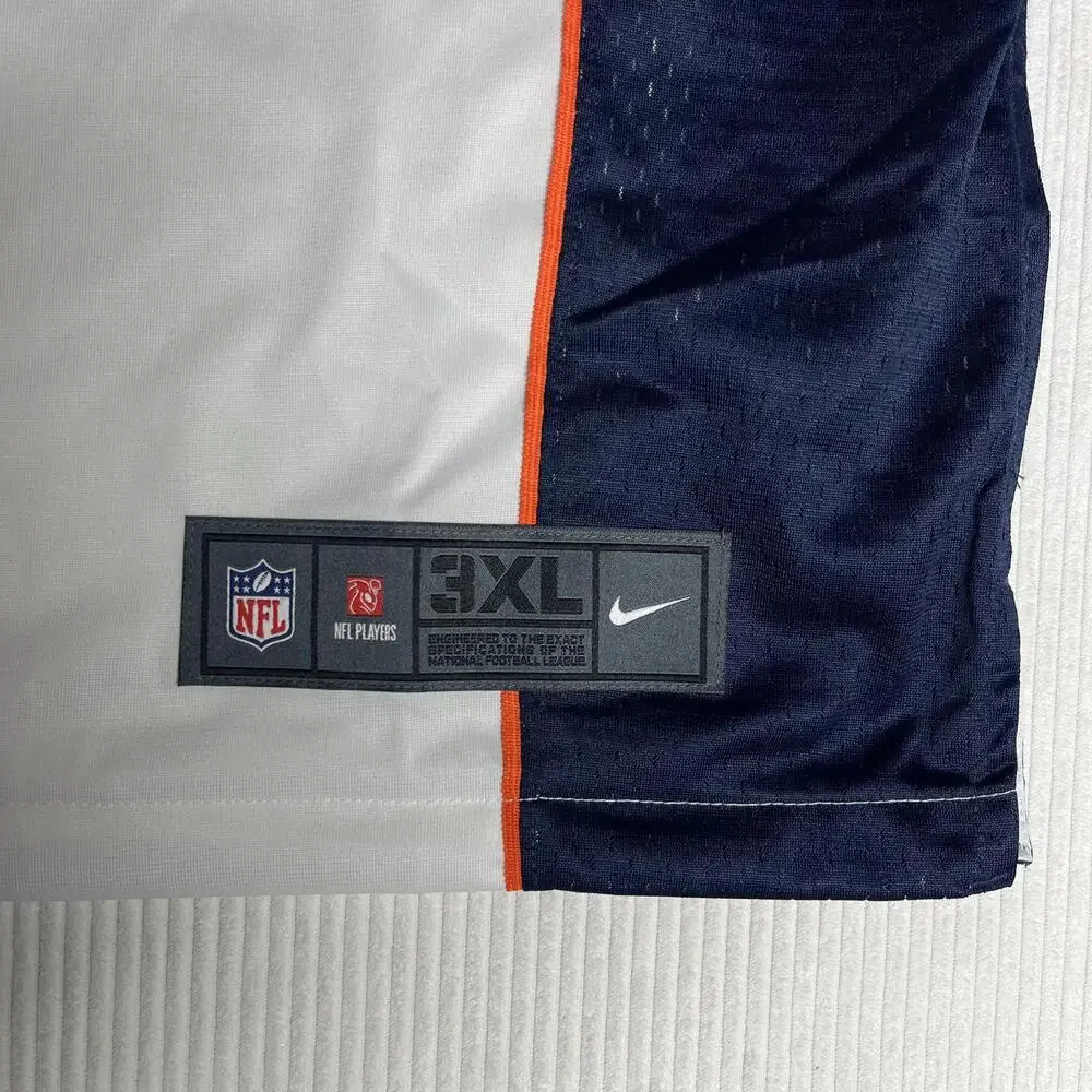 Denver Broncos Jersey Mens 3XL White NFL Football Russell Wilson 3 Nike On Field